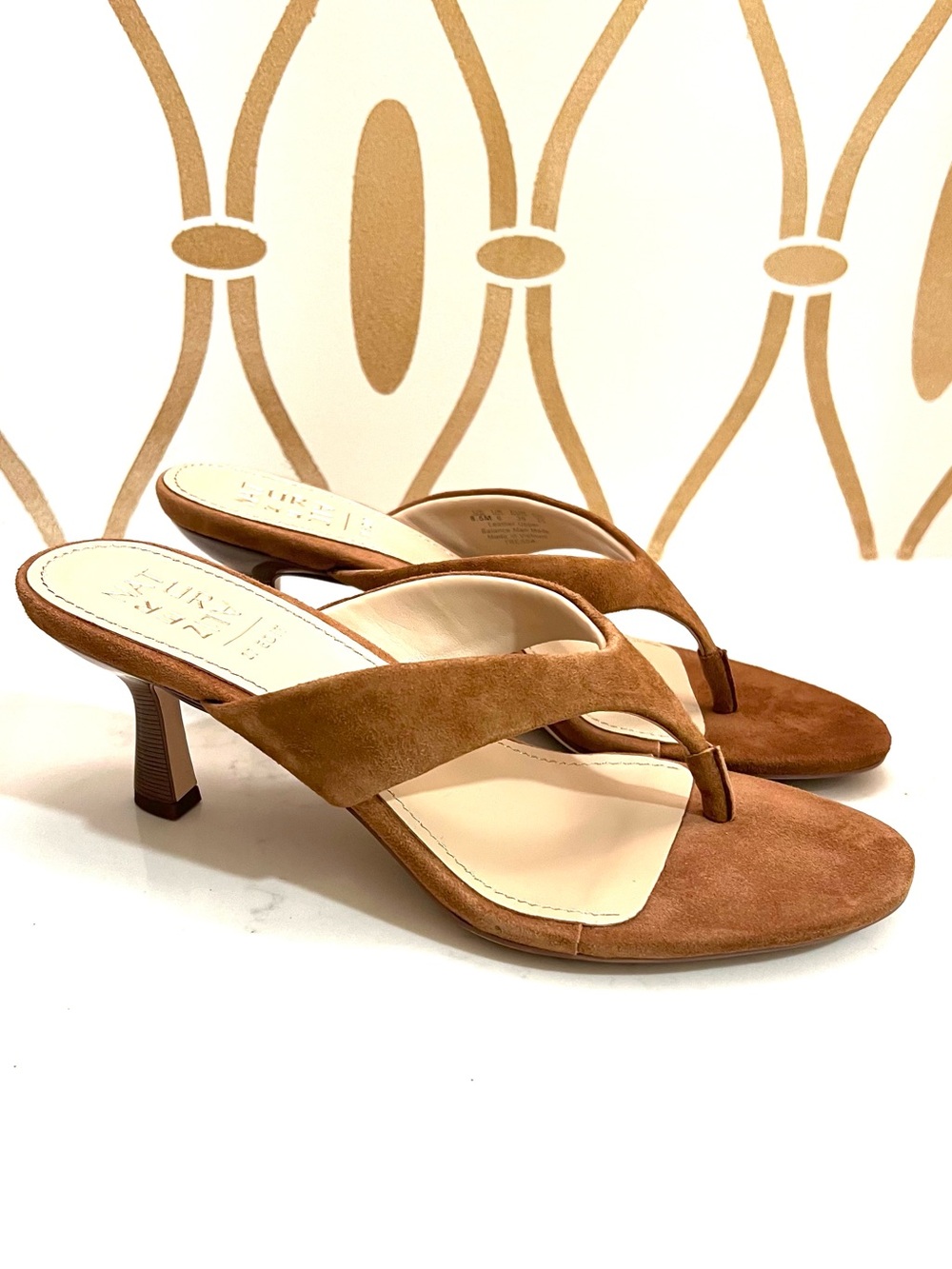 Naturalizer Brown Suede Thong Mules for Women